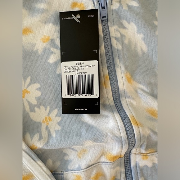 New! Girls Adidas jogger set size 4 - Picture 4 of 4